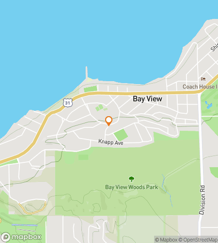 Hartă a turului pe jos cu vânătoare de comori pentru Bay View‘s Bayside Bonanza Hunt