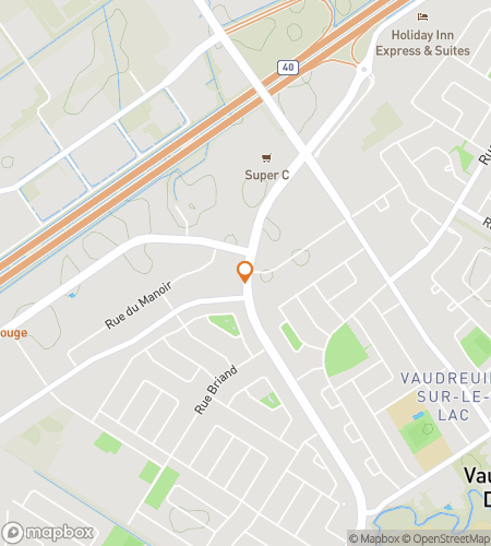 Map of scavenger hunt walking tour for Clues à la Vaudreuil