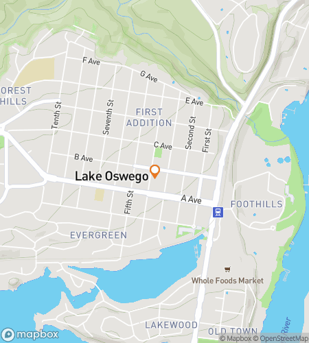 Map of scavenger hunt walking tour for Lake Oswego Oregon Bar Hunt