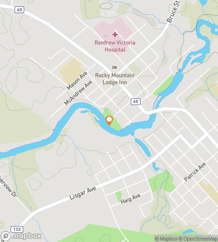 Karte der Schnitzeljagd-Walking-Tour für Renfrew Schnitzeljagd