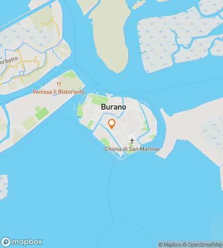 Map of scavenger hunt walking tour for Colors & Canals of Burano