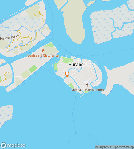 Map of scavenger hunt walking tour for Colors & Canals of Burano