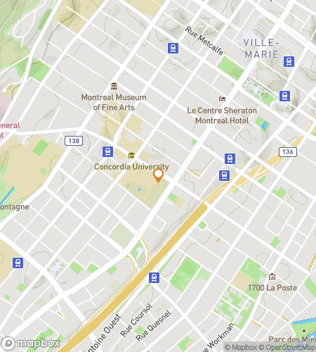 Map of scavenger hunt walking tour for The Montreal Séance