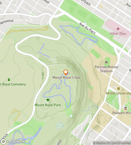 Карта пешеходного квеста Roam the Heights: Quest Mount Royal Park