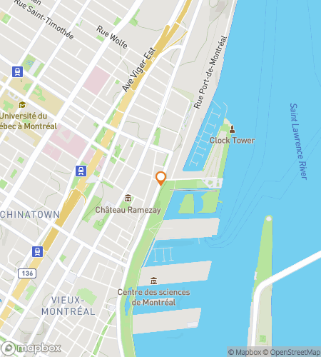 Map of scavenger hunt walking tour for Magical Old Montreal