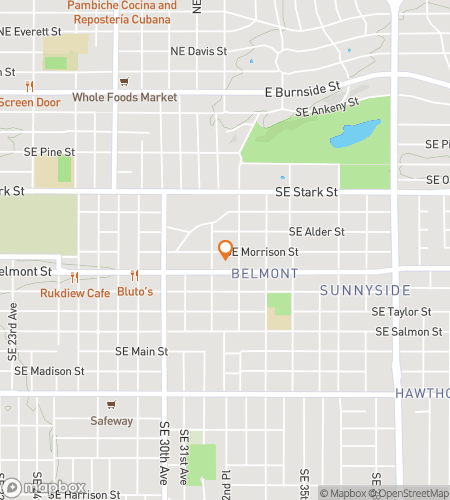 Map of scavenger hunt walking tour for Southeast Portland Puzzling Pursuit