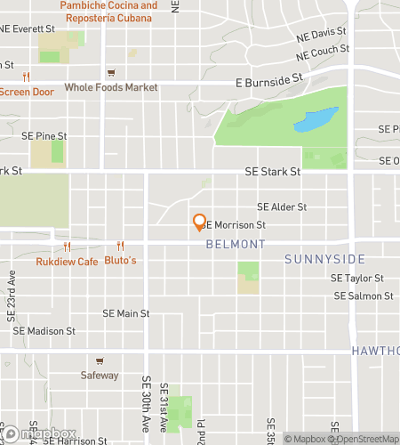 Map of scavenger hunt walking tour for Southeast Portland Puzzling Pursuit