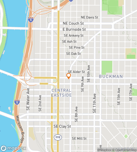 Map of scavenger hunt walking tour for Power Through Pour-tland