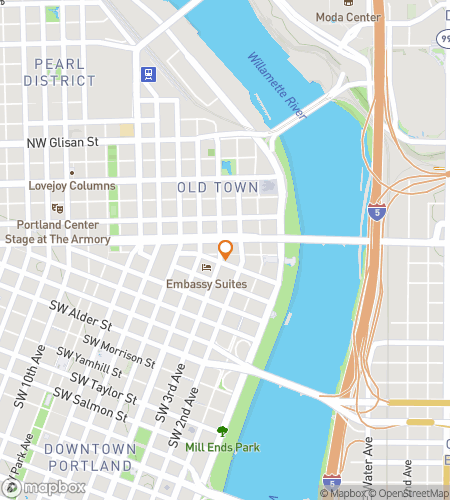 Map of scavenger hunt walking tour for The Great Portlandia Quest