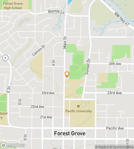 Map of scavenger hunt walking tour for Pacific University Scavenger Hunt 