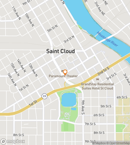 Map of scavenger hunt walking tour for Sky High Fun in St. Cloud