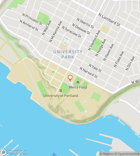 Map of scavenger hunt walking tour for University of Portland Hunt
