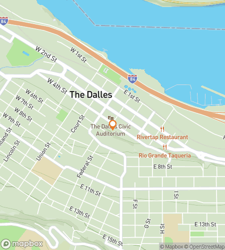 Χάρτης περιήγησης με κυνήγι θησαυρού για το "Dalles Downtown Dash & Discover"