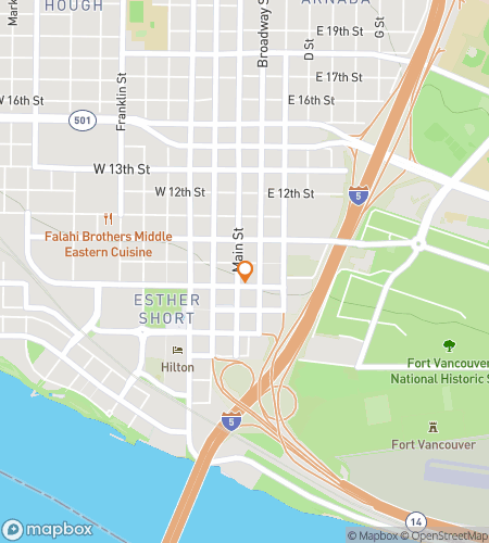 Map of scavenger hunt walking tour for Volley Through Vancouver Bar Crawl