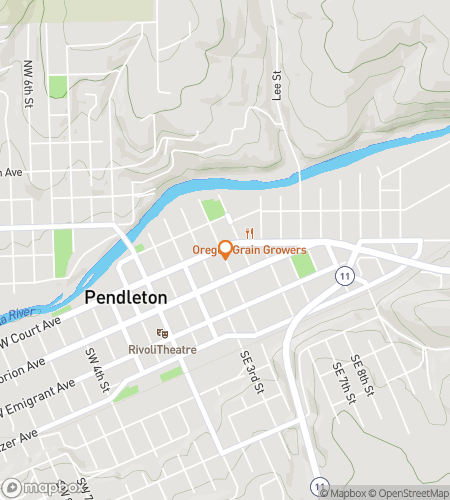 Map of scavenger hunt walking tour for Pendleton‘s Galloping Adventure Hunt