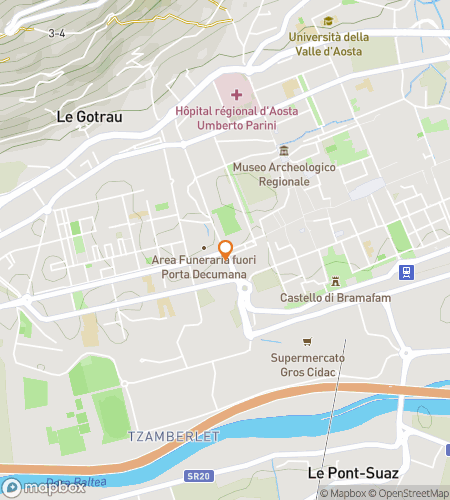 Map of scavenger hunt walking tour for Aosta la Vista: A Mountain Quest Through Time and Triumph