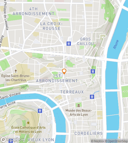 Map of scavenger hunt walking tour for Lyon‘s Lighthearted Adventure