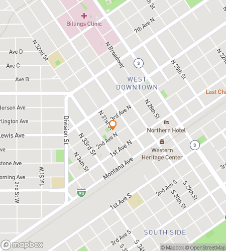 Mapa pěšího prohlídky s honbou za pokladem pro Bountiful Billings