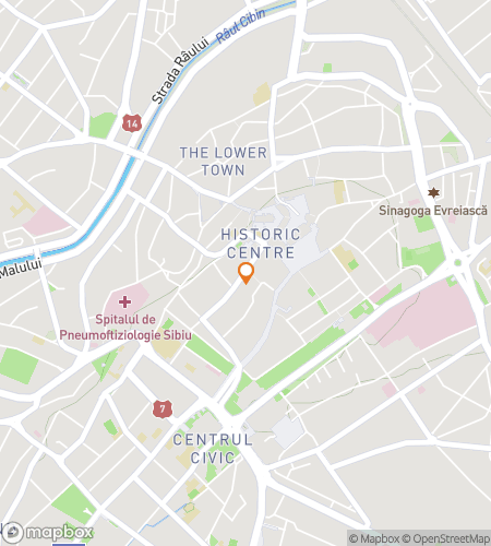 Map of scavenger hunt walking tour for Sibiusness as Usual: The Great Romanian Hunt