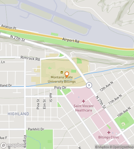 Mapa naučné stezky s hledáním pokladů pro Hive of Discovery: The MSU Billings Adventure Hunt 