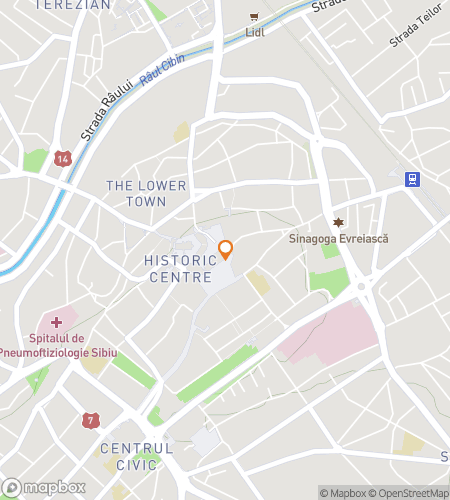 Map of scavenger hunt walking tour for Sibiusness as Usual: The Great Romanian Hunt