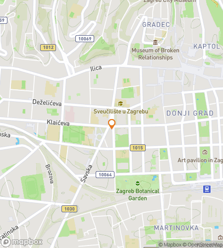 Map of scavenger hunt walking tour for Croatia, Of Course! Zagreb Hunt