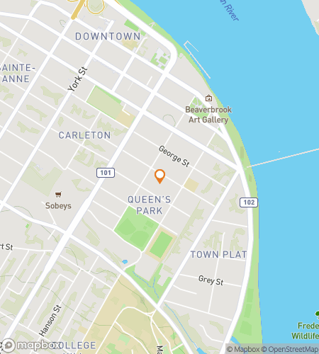 Map of scavenger hunt walking tour for Green and Gold Footsteps: The STU Spirit Hunt