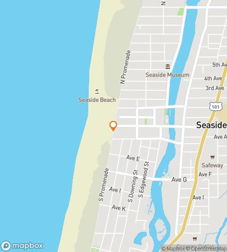 Map of scavenger hunt walking tour for Seaside Serendipity Scavenger Hunt