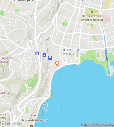 Map of scavenger hunt walking tour for Lugano Hunt: The Italian-Swiss Quest