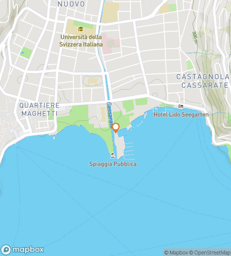 Kort over scavenger hunt vandretur for Lugano Hunt: The Italian-Swiss Quest