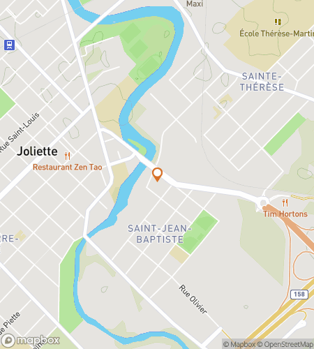 Map of scavenger hunt walking tour for  Joliette scavenger hunt