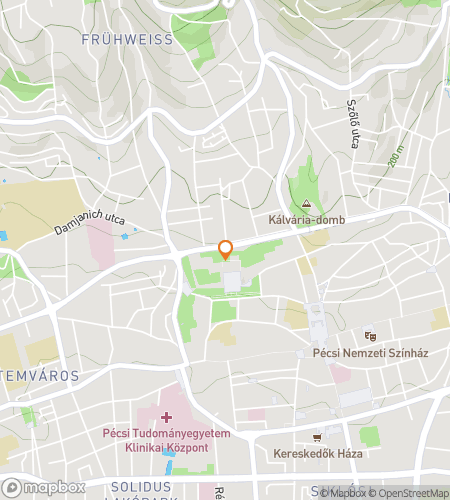 Map of scavenger hunt walking tour for Pécs Fortresses, Faith & Art Discovery Hunt