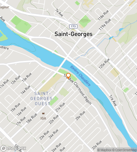 Map of scavenger hunt walking tour for Saint-Georges Downtown Delight Scavenger Hunt