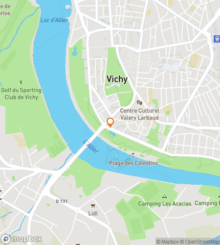 Térkép a kincsvadászat gyalogostúráról a Vichy kincsvadászatához