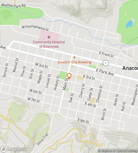 Mapa pěší prohlídky scavenger hunt Anaconda's Downtown Dazzling Adventure