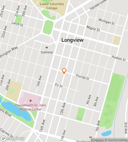 Map of scavenger hunt walking tour for Longview Scavenger Hunt