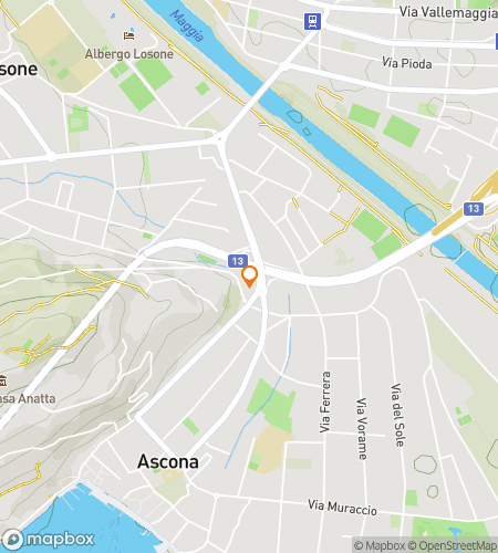 Mapa pěší prohlídky s honbou za pokladem pro Sny o náměstí: Ascona Hunt