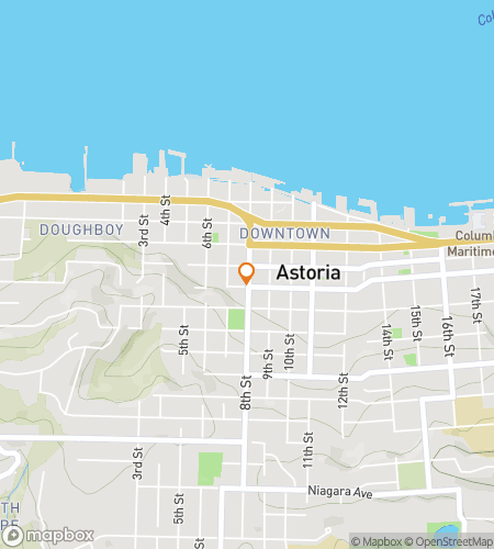 Map of scavenger hunt walking tour for The Historia of Astoria