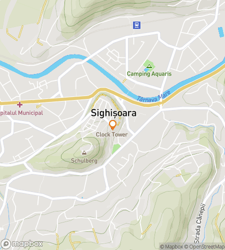 Map of scavenger hunt walking tour for Cluecula: The Sighişoara Mystery Hunt