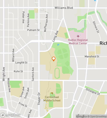 Map of scavenger hunt walking tour for Richland Science City Sights & Park Paths