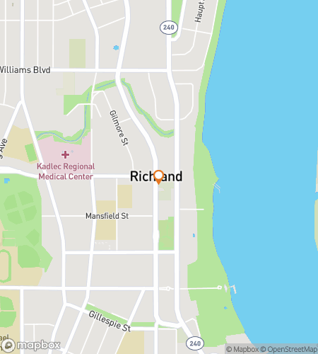 Map of scavenger hunt walking tour for Richland Science City Sights & Park Paths