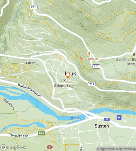 Kort over skattejagt vandretur for Trails of Time i Leuk