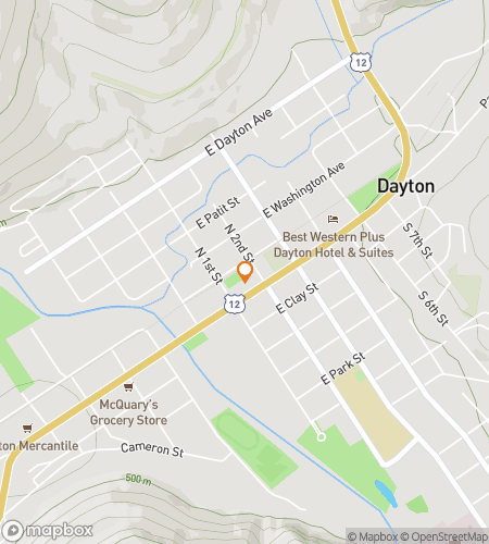 Map of scavenger hunt walking tour for Downtown Dayton Dash & Discover