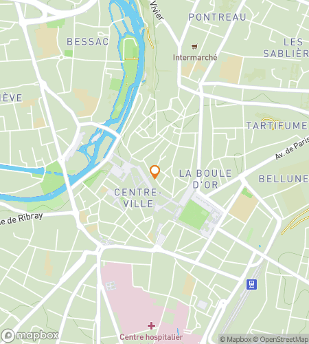 Térkép a Niort-i Új Kaland kincskereső séta túrájához