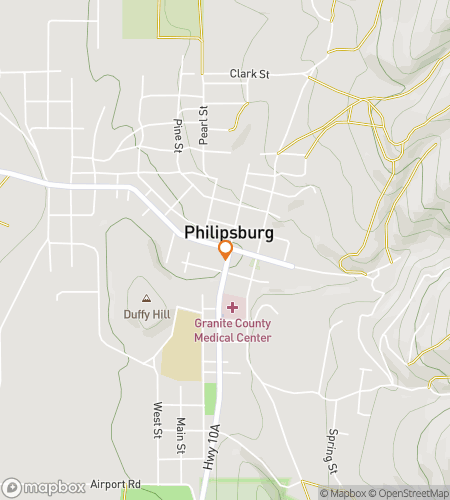 Mapa pěší prohlídky s výzvami pro Philipsburg's Puzzling Pursuit