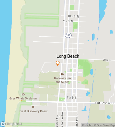 Map of scavenger hunt walking tour for Long Beach Loot Adventure