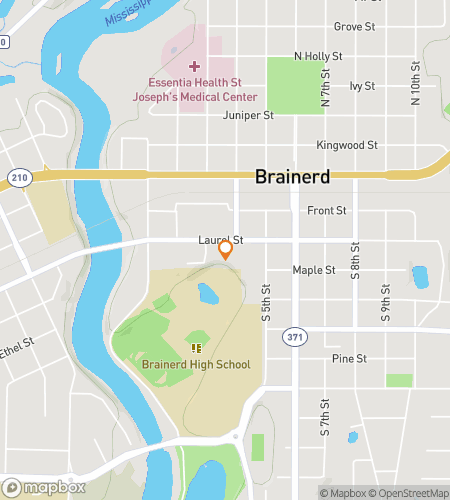 Map of scavenger hunt walking tour for Brainerd: A No-Brainer Hunt