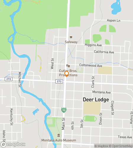 Map of scavenger hunt walking tour for Deer Lodge scavenger hunt