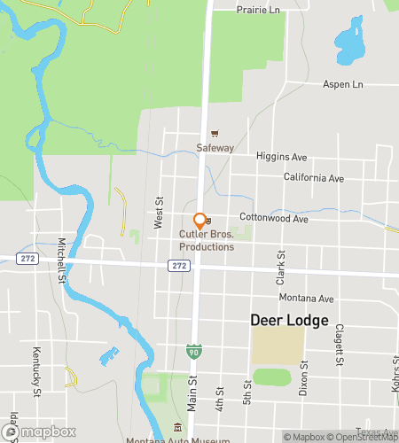 Map of scavenger hunt walking tour for Deer Lodge scavenger hunt