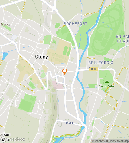 Map of scavenger hunt walking tour for Cluny Quest